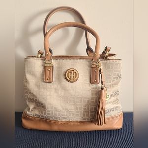 Tommy Hilfiger Tan Satchel Shoulder Bag